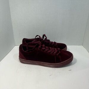 Torrid Dark Red Velvet Sneakers